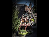 Steep Pitched Roof Home along wall in Rothenburg - Germany-29